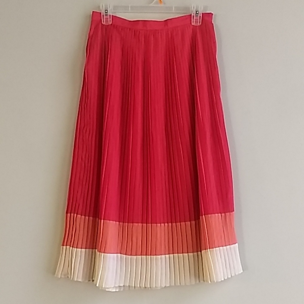 Color Block Pleated Midi Skirt | Forever 21